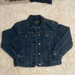 Women’s Eddie Bauer Dark Blue Denim Jacket Petite Small